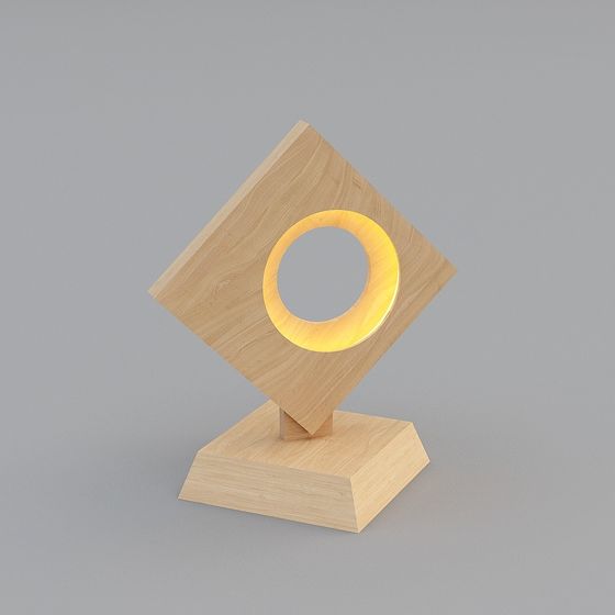 Wood Light Circle 3D model