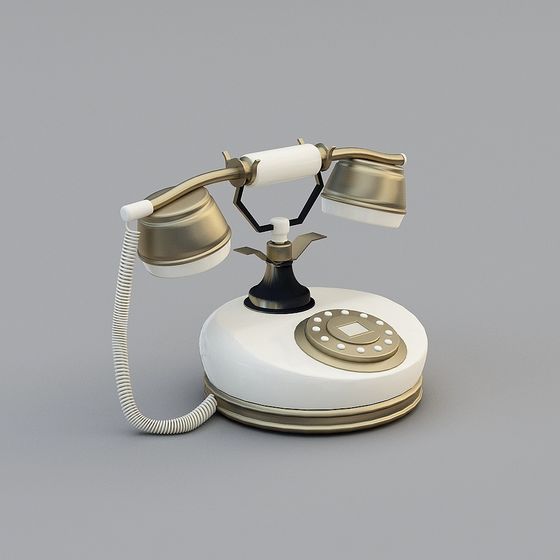 Vintage Telephone 3D model with Retro Charm