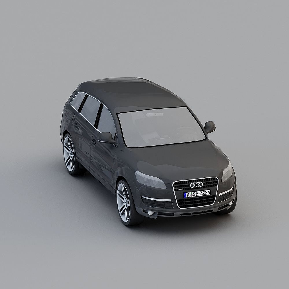 Realistic Audi Q7 SUV 3D model