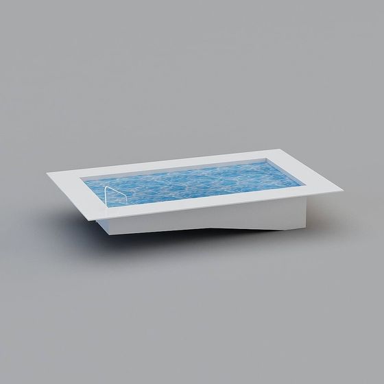 Aqua Escape Modern Rectangular Pool 3D model