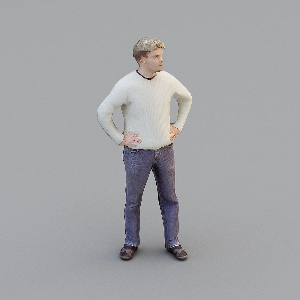 Urban Wanderer Low-Poly 3D Model