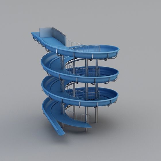 Vibrant Spiral Slide 3D model