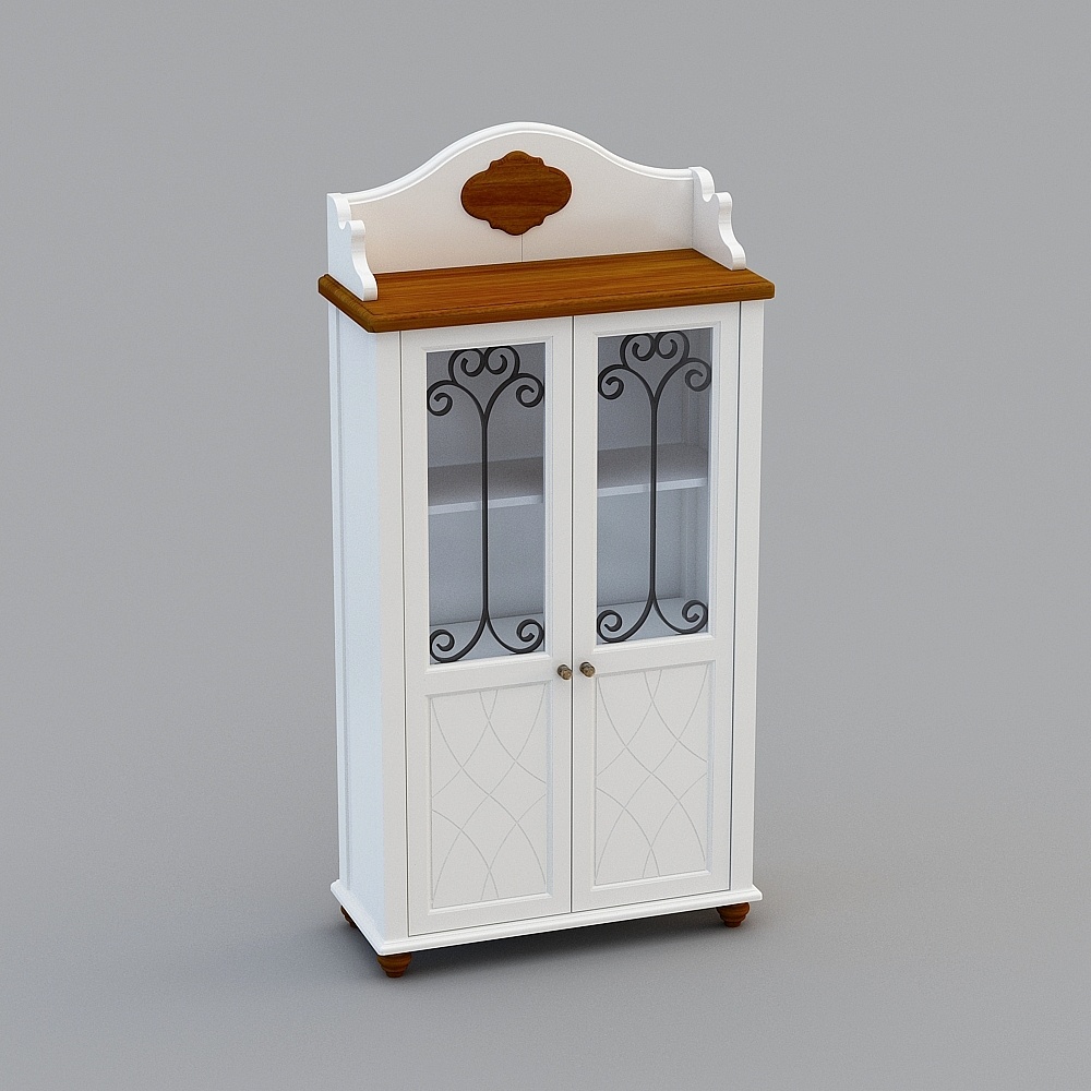 Vintage Style Storage Cabinet 3D model