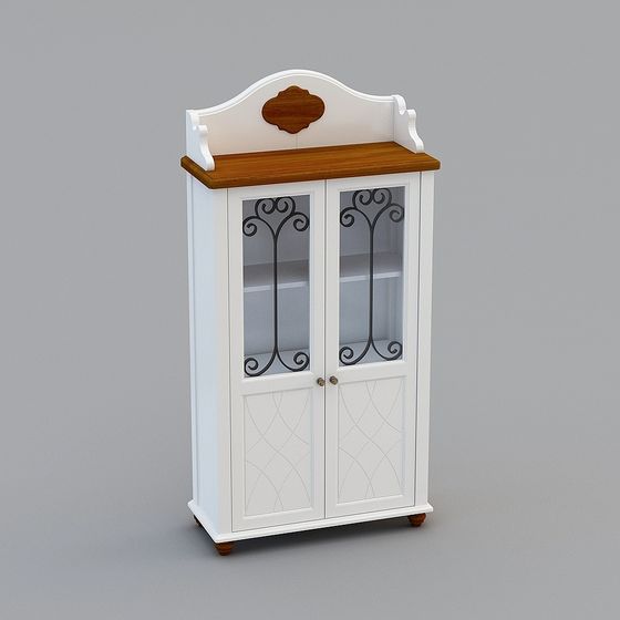 Vintage Style Storage Cabinet 3D model