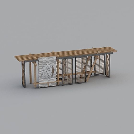 Stylish Low-Poly Architecture 3D model