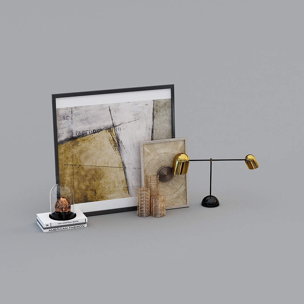 Elegant Low-Polygon 3D Model for Artistic Spaces