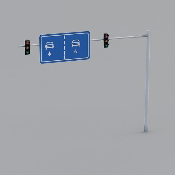 Stylish 3D Traffic Light Model Set