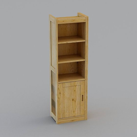 Minimalist Bookshelf 3D model for Modern Interiors
