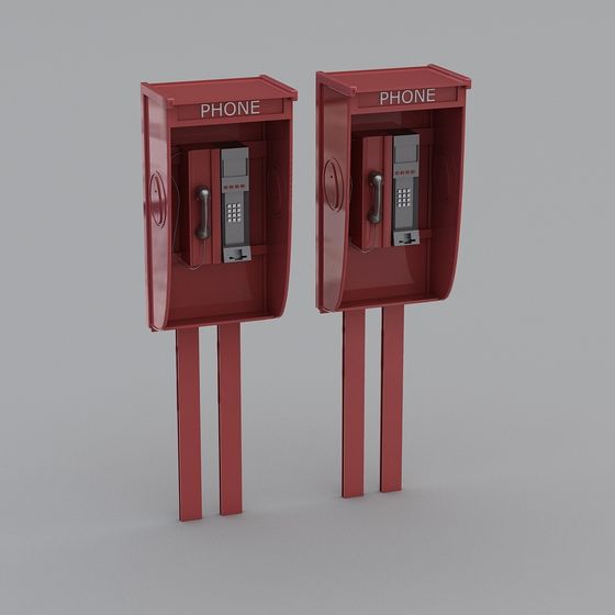 Classic Phone Booth 3D model for Retro and Modern Designs