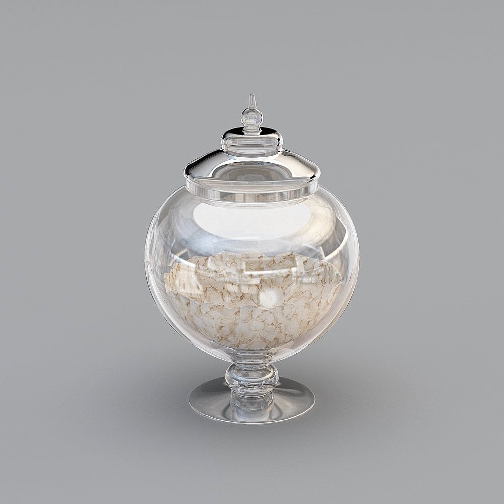 Artistic Glass Jar 3D model for Creative Projects