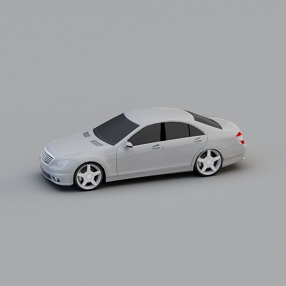 Urban Light 3D Model - Elegant White Sedan