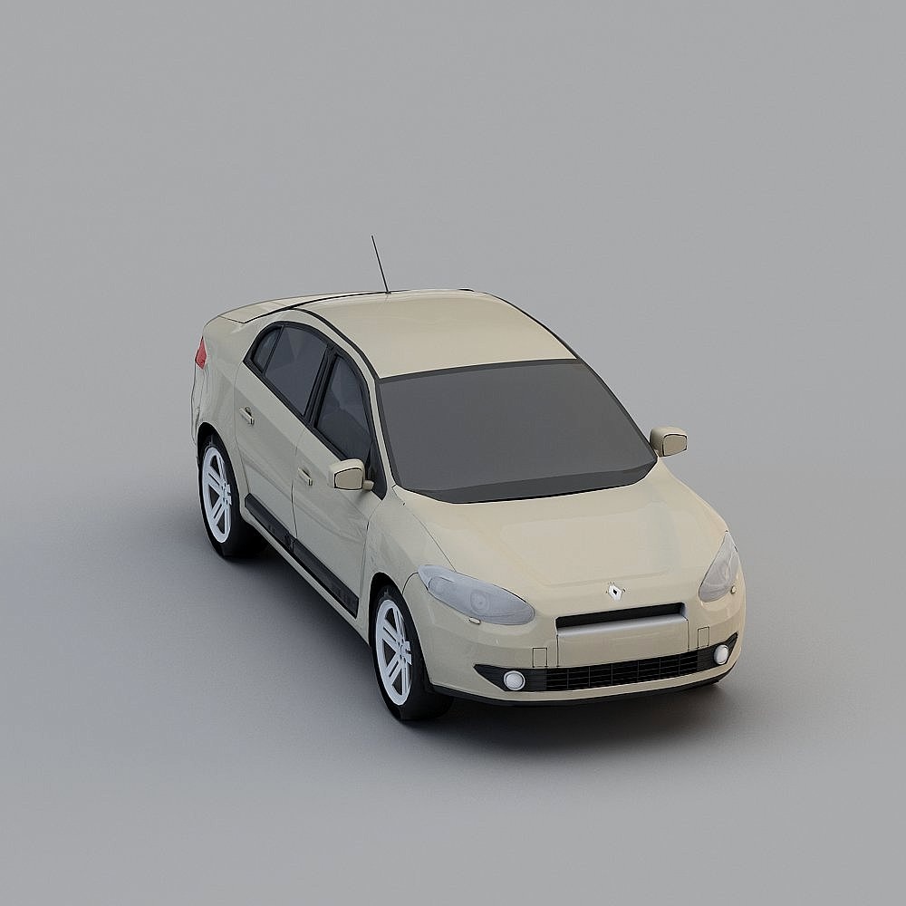 Elegant Low-Polygon Car 3D model for Creative Projects