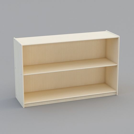 76 cm 2 Layer Open Storage Frame 3D Model in Birch Multi-Layer Board