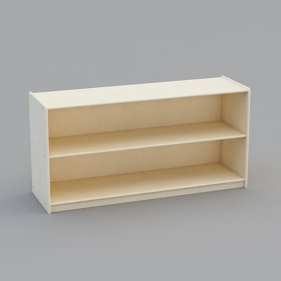 Low Poly 3D Bookshelf Model for Modern Interiors