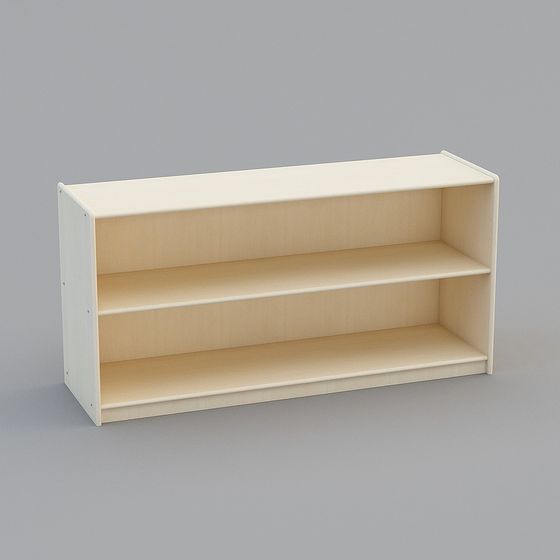 61 cm 2 Layers Open Storage Frame 3D Model in Birch Multi-Layer Board