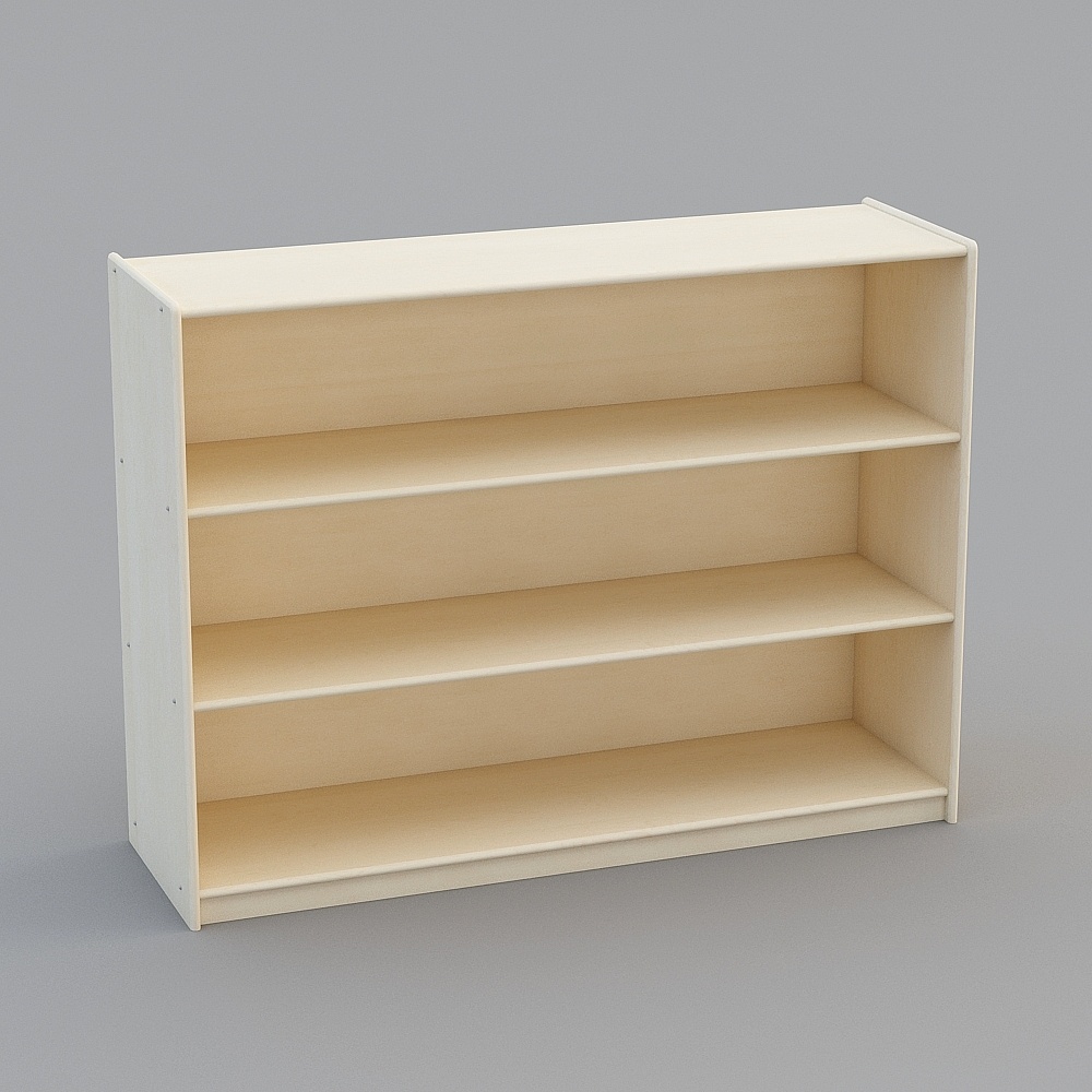92 cm 3-layer open storage frame - birch multi-layer board