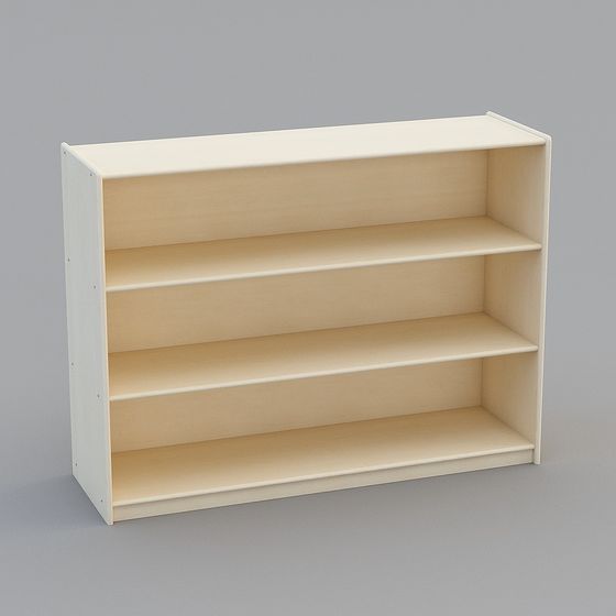 Modern Minimalist 3D Bookshelf Model