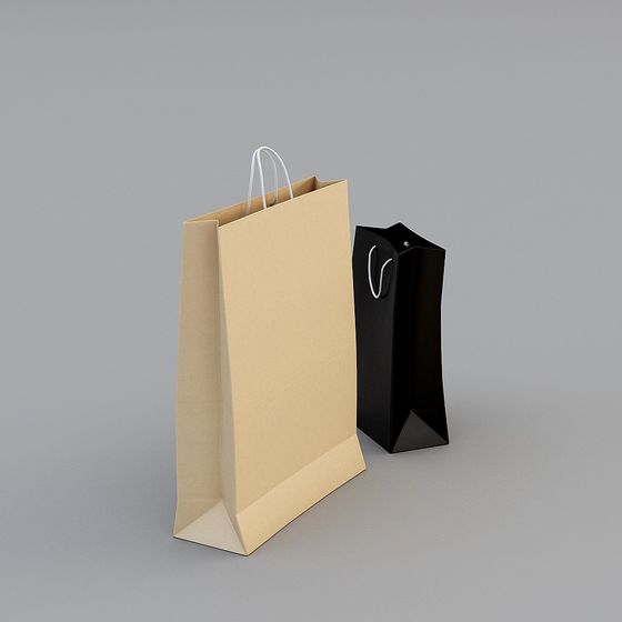 Stylish Minimalist Shopping Bag 3D model