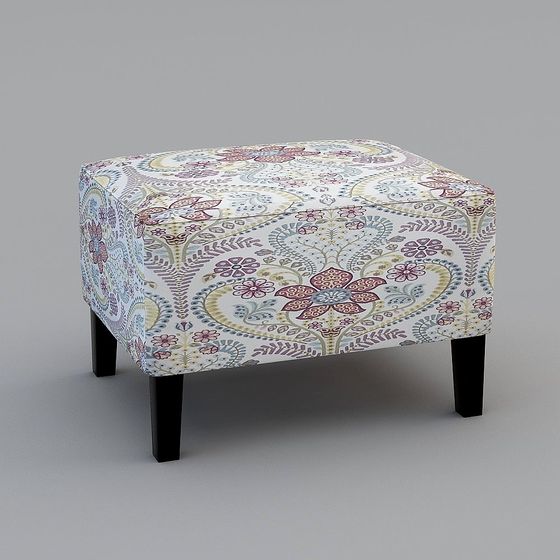 Floral Small Stool 3D model