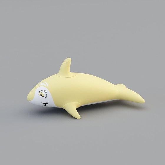 Adorable Low-Poly Dolphin 3D Model for Creative Projects