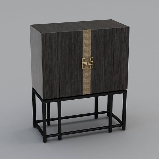 Urban Elegance Cabinet 3D model for Creative Spaces