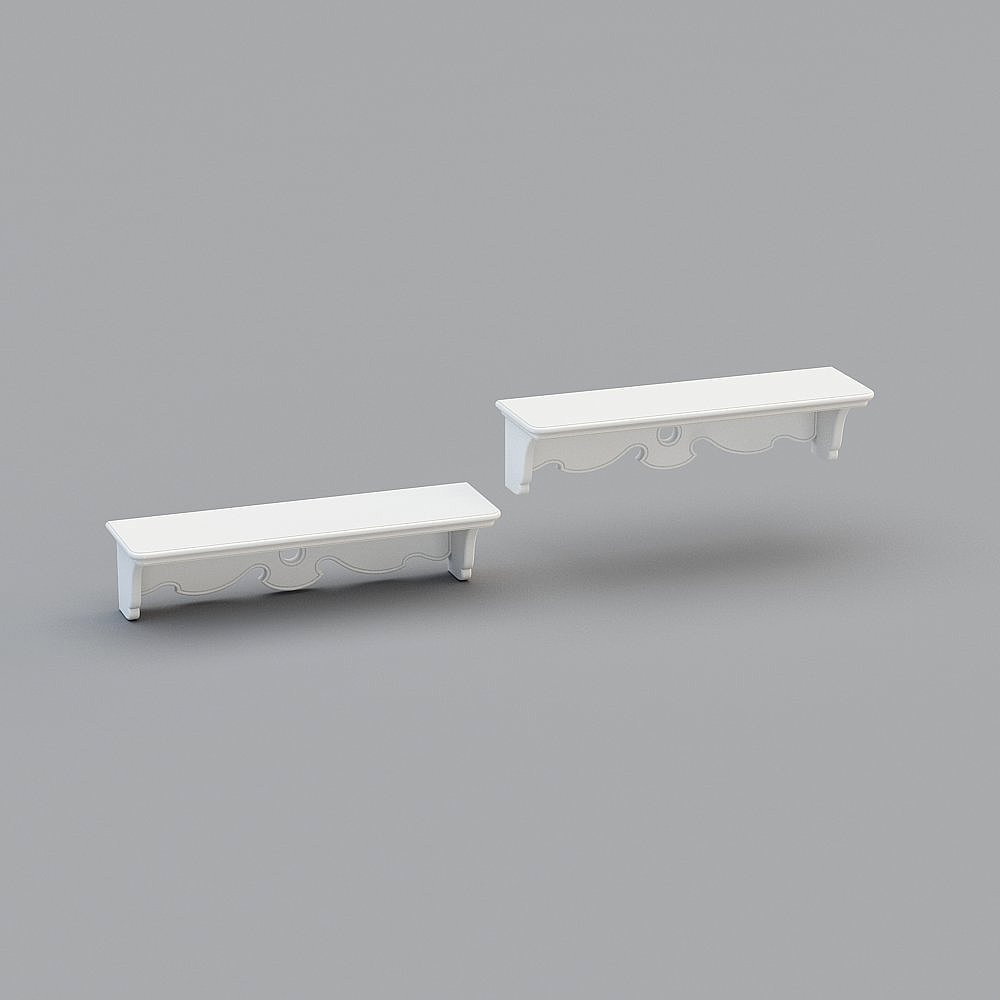 Elegant Shelf 3D model for Modern Interiors