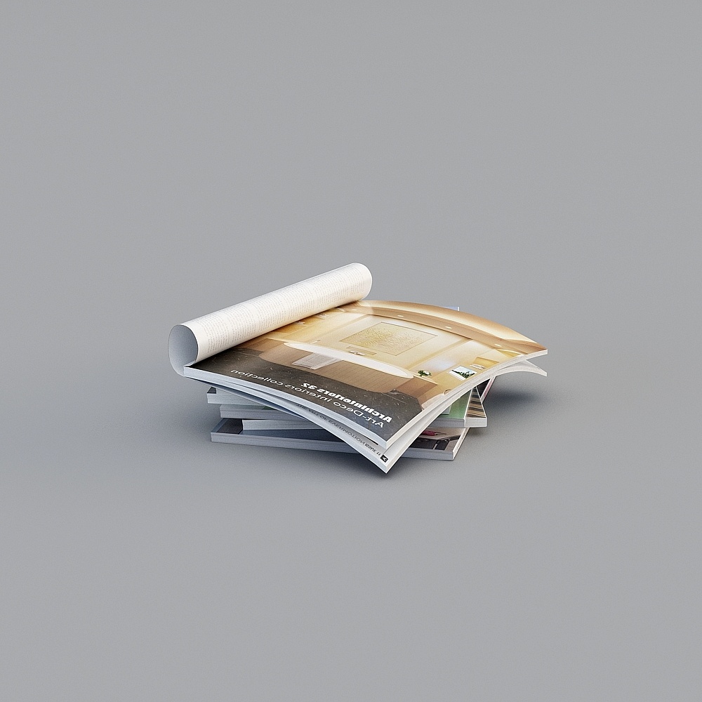 Stacked Magazines 3D Model Design