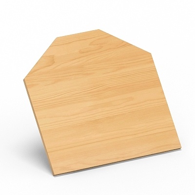 Chamfer inclined laminate-top left, top right (one knife)