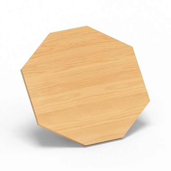 Unique Octagonal Wood Table 3D model