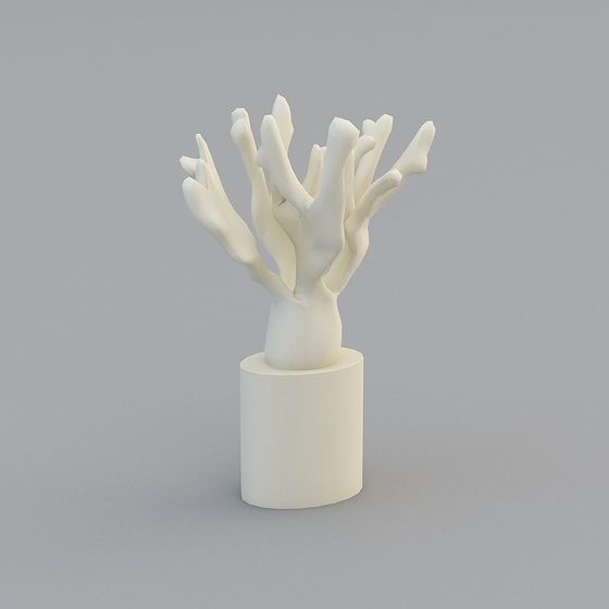 Sea Touch 3D Model - Coral Sculpture for Creative Projects