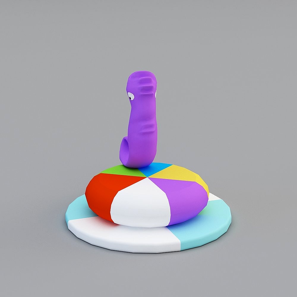 Vibrant Rainbow Monster 3D model