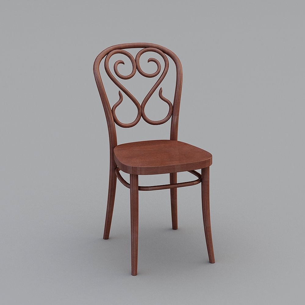 Sedia da pranzo americana color legno TON Accent Chair