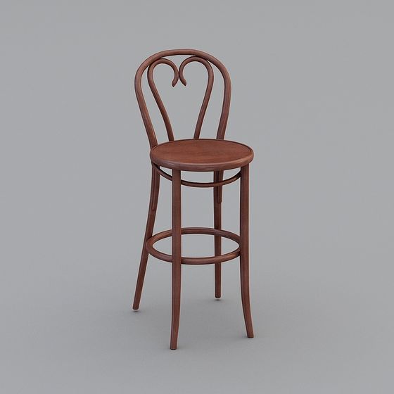 Chaise de bar américaine en bois avec couleur TONNE