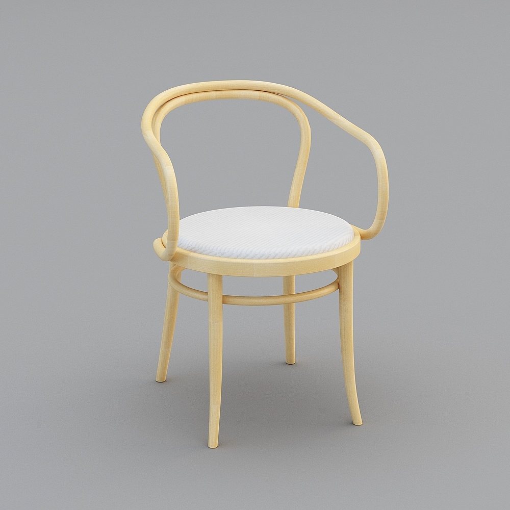 Sedia Accentata Americana Bianca TON