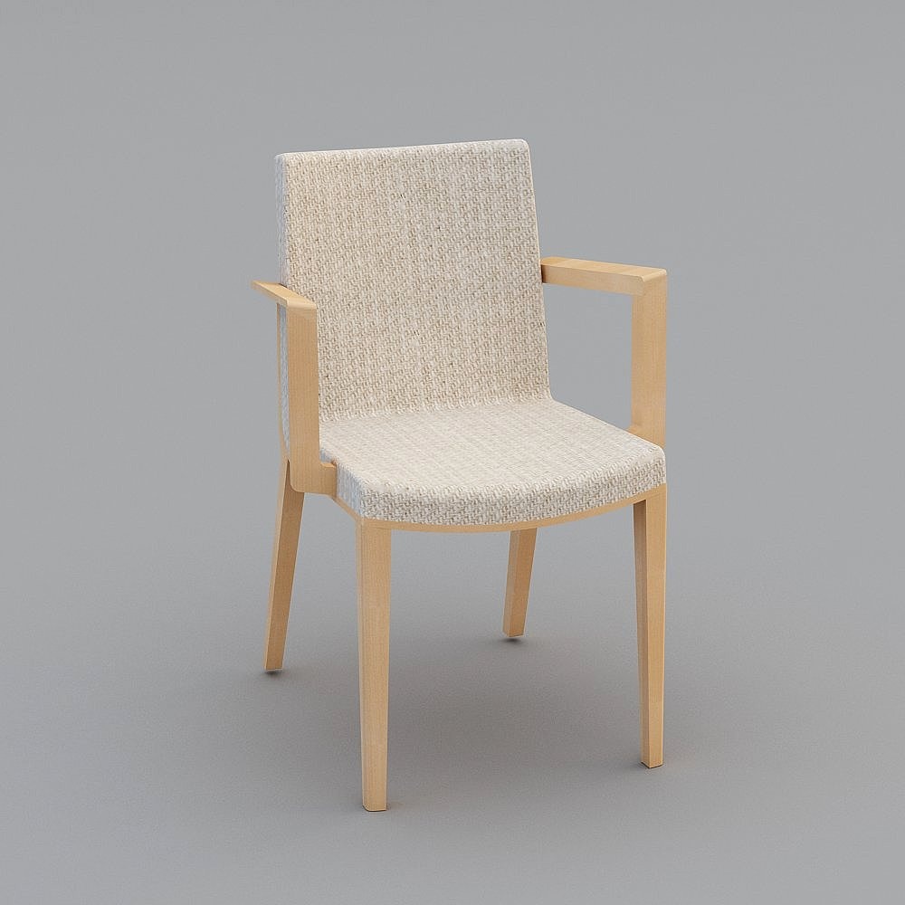 간단한 유럽 베이지 톤 액센트 의자