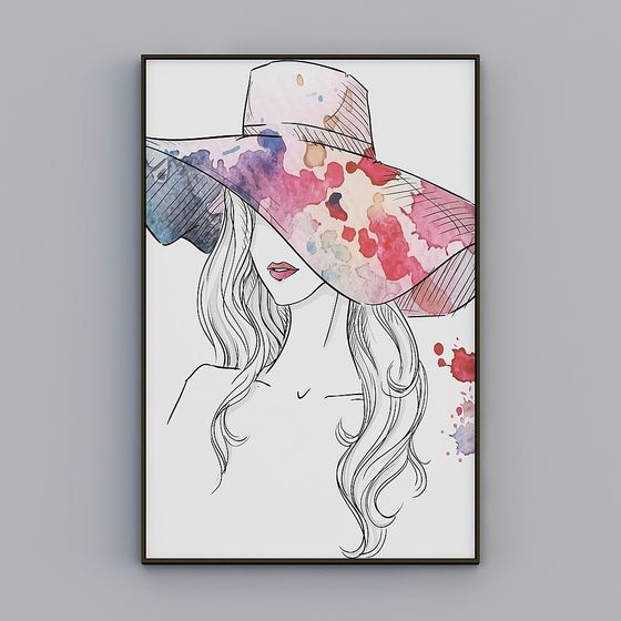 Watercolor Painter 3D model for Creative Projects