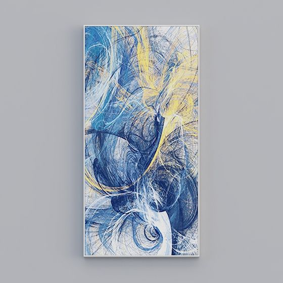 Vibrant Abstract Painting 3D Model for Designers