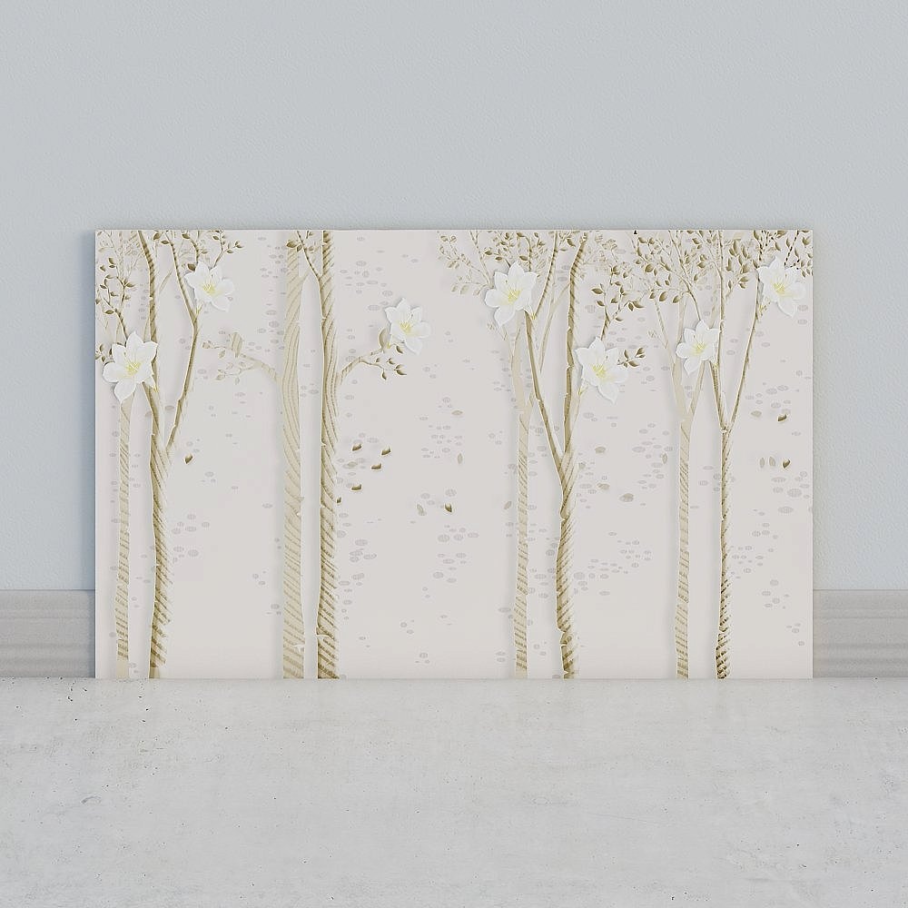 Seamless mural Ellan wall cloth post-modern Chinese style Nordic