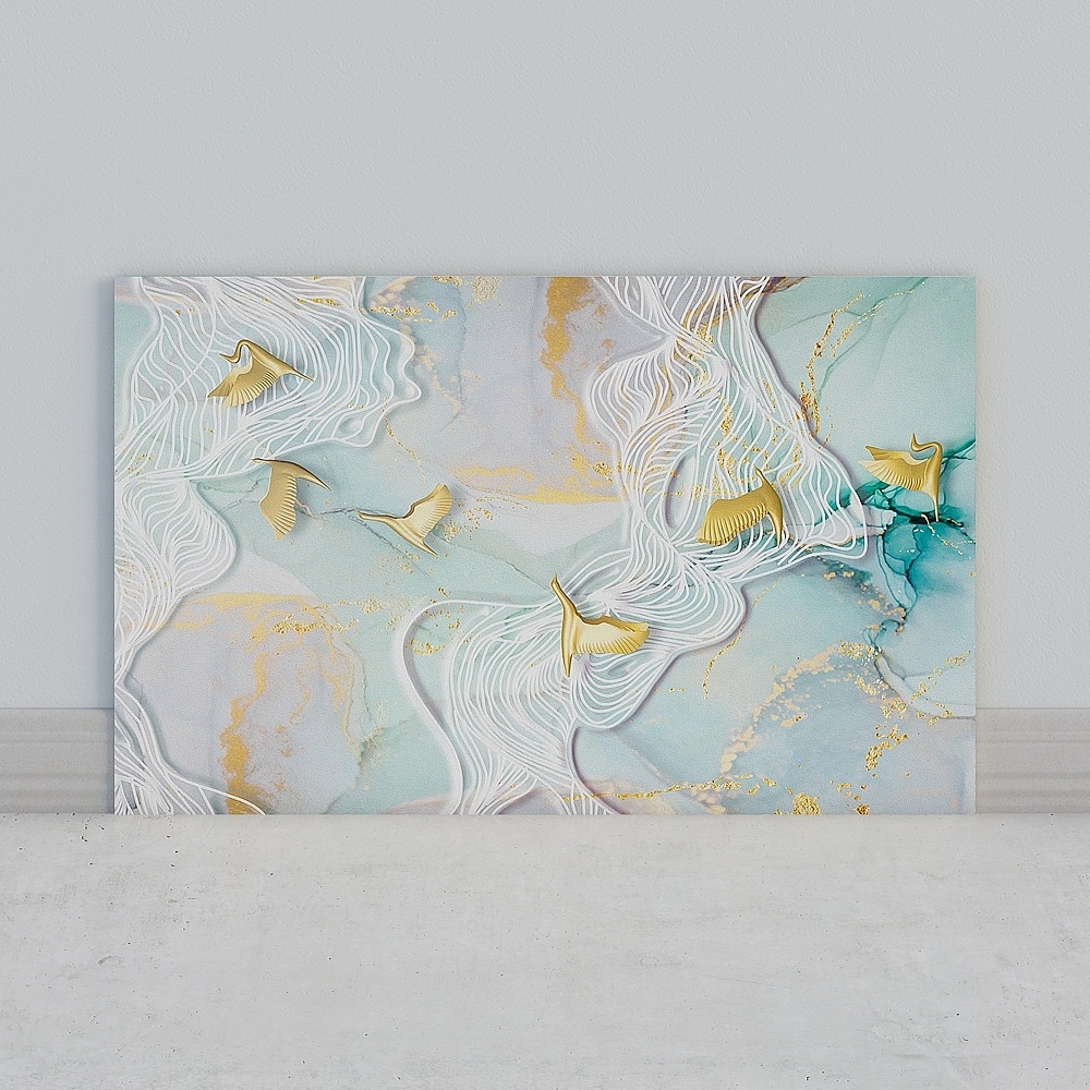 Seamless mural hard wrapped with Ellan wall cloth post-modern Ch