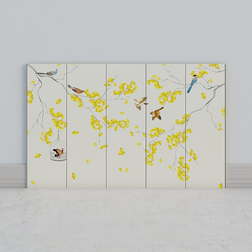 Seamless murals hard wrapped with Ellan wall cloth post-modern C