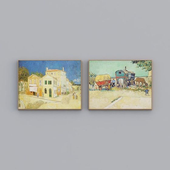 Mouton UN European-American Van Gogh Banner Painting