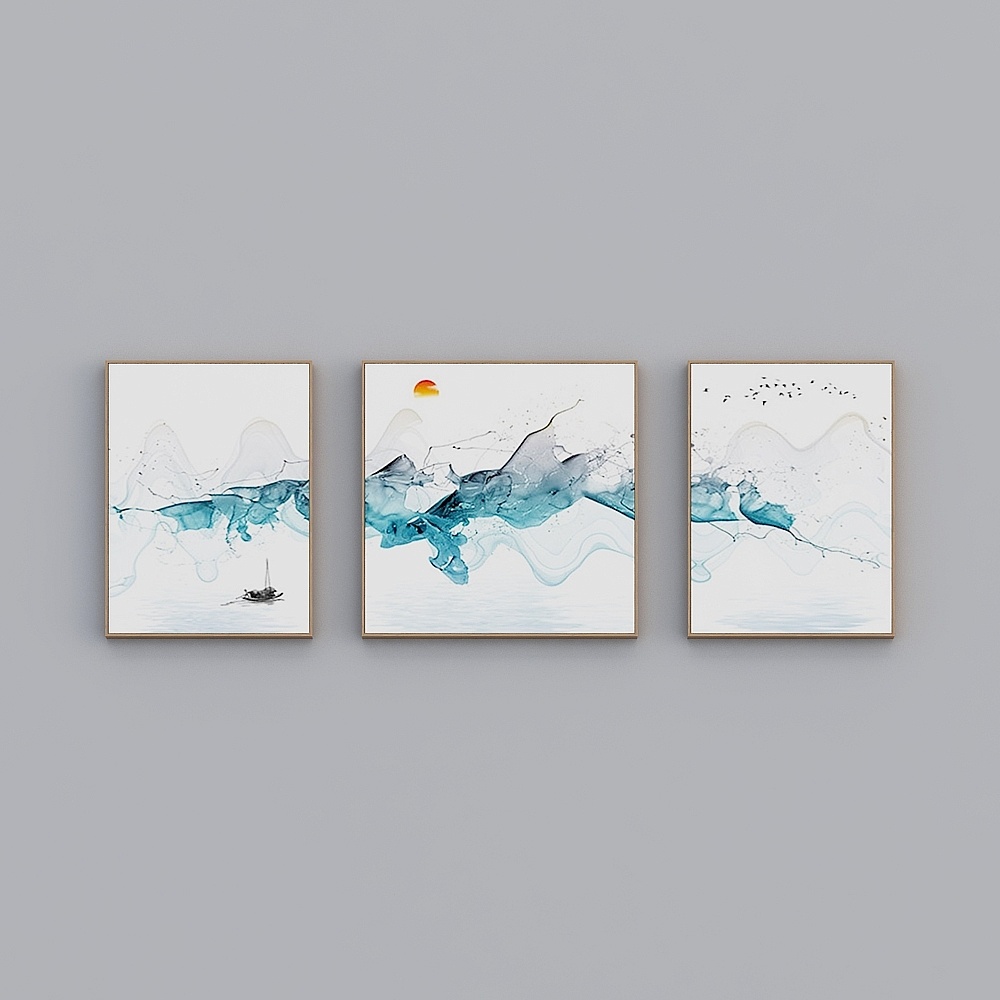 Mouton residence - new Chinese style decorative painting-flying 