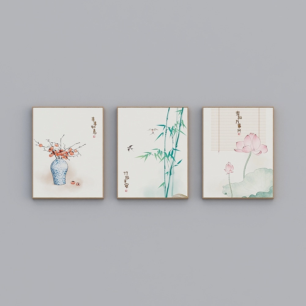 Mouton residence-new Chinese style decorative painting-home and 