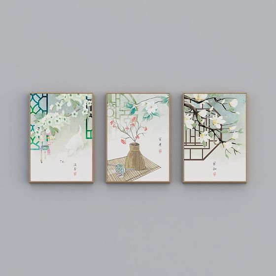 Traditional Meets Modern 3D Model Series of Oriental Paintings