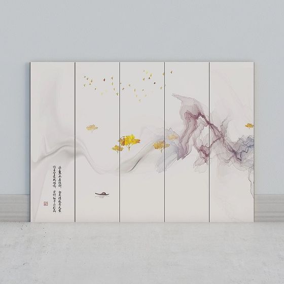 Ink Landscape 3D Model for Artistic Environments