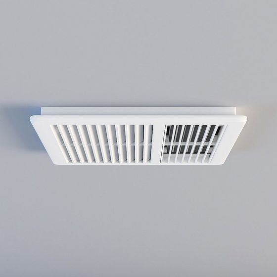 Minimalist Ceiling Vent 3D model for Modern Interiors