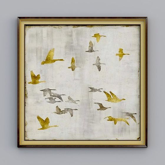 Flock of Birds 3D model for Creative Projects