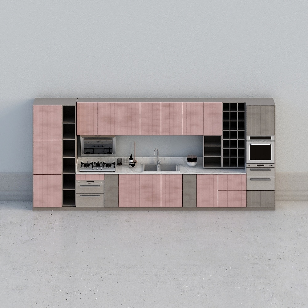 Modern Kitchen Cabinets,Gray+Black