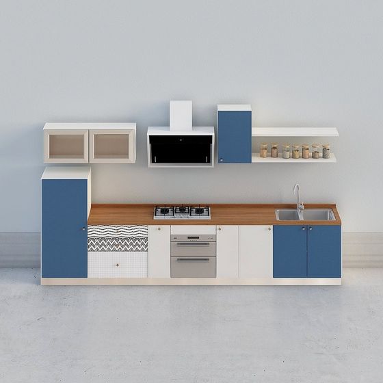 Urban Elegance Kitchen 3D model