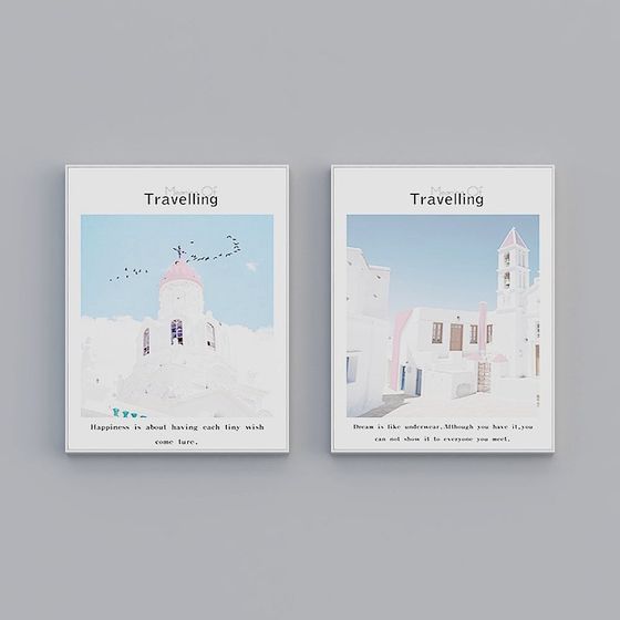 Travelling 3D Model Poster for Creative Projects